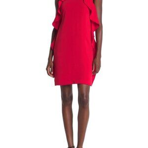 TRINA TURK Cosmopolitan Ruby Rose Ruffle Cocktail Dress Sz 4 NEW with tags